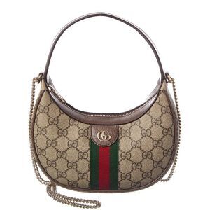 Gucci Ophidia Small Gg Supreme Canvas & Leather Hobo Bag